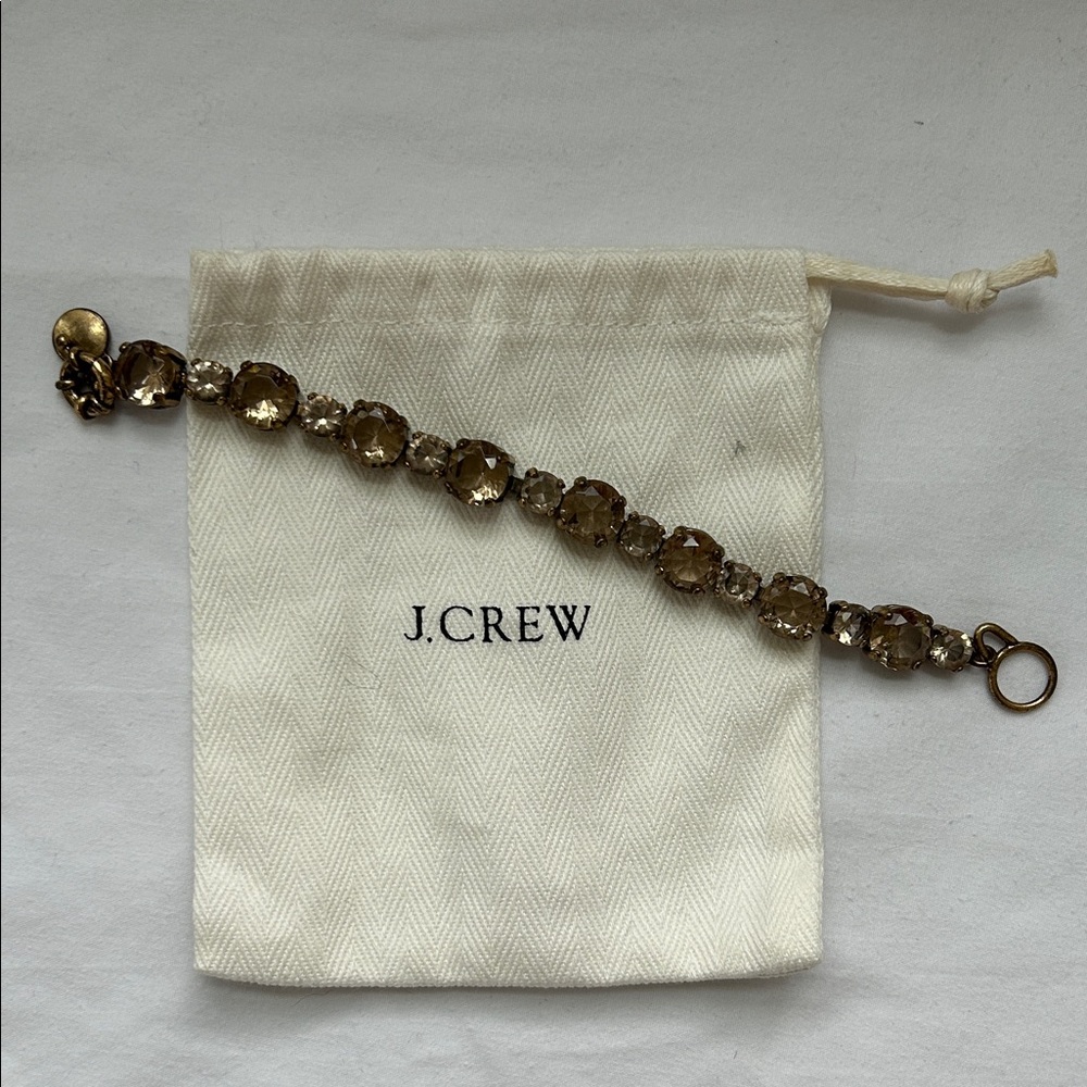 J. Crew Gold Crystal Bracelet